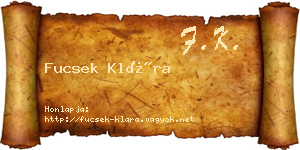 Fucsek Klára névjegykártya